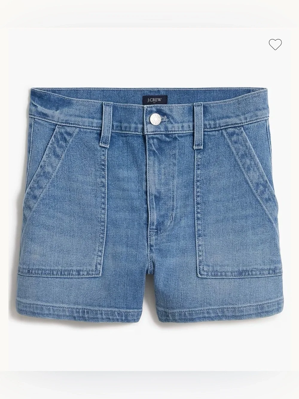 J.Crew High Rise Utility Denim Shorts Skyler Wash Size 28 Light Wash Jean Shorts